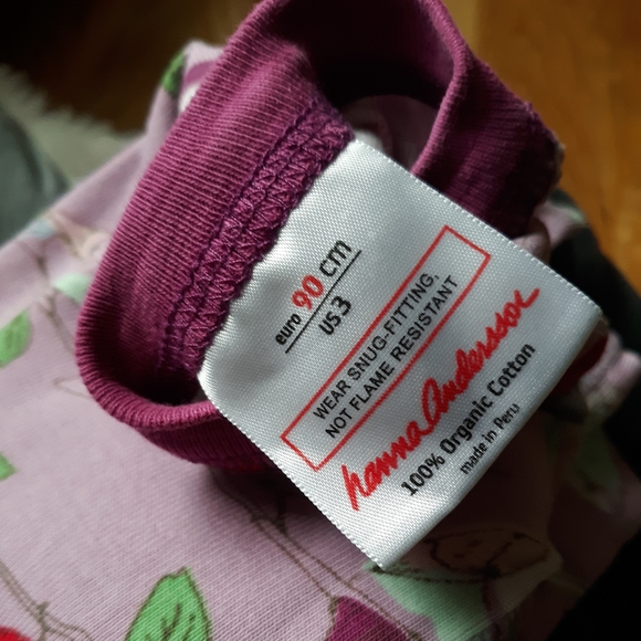 HANNA ANDERSSON purple bird pajamas 90 3T - Picture 6 of 6
